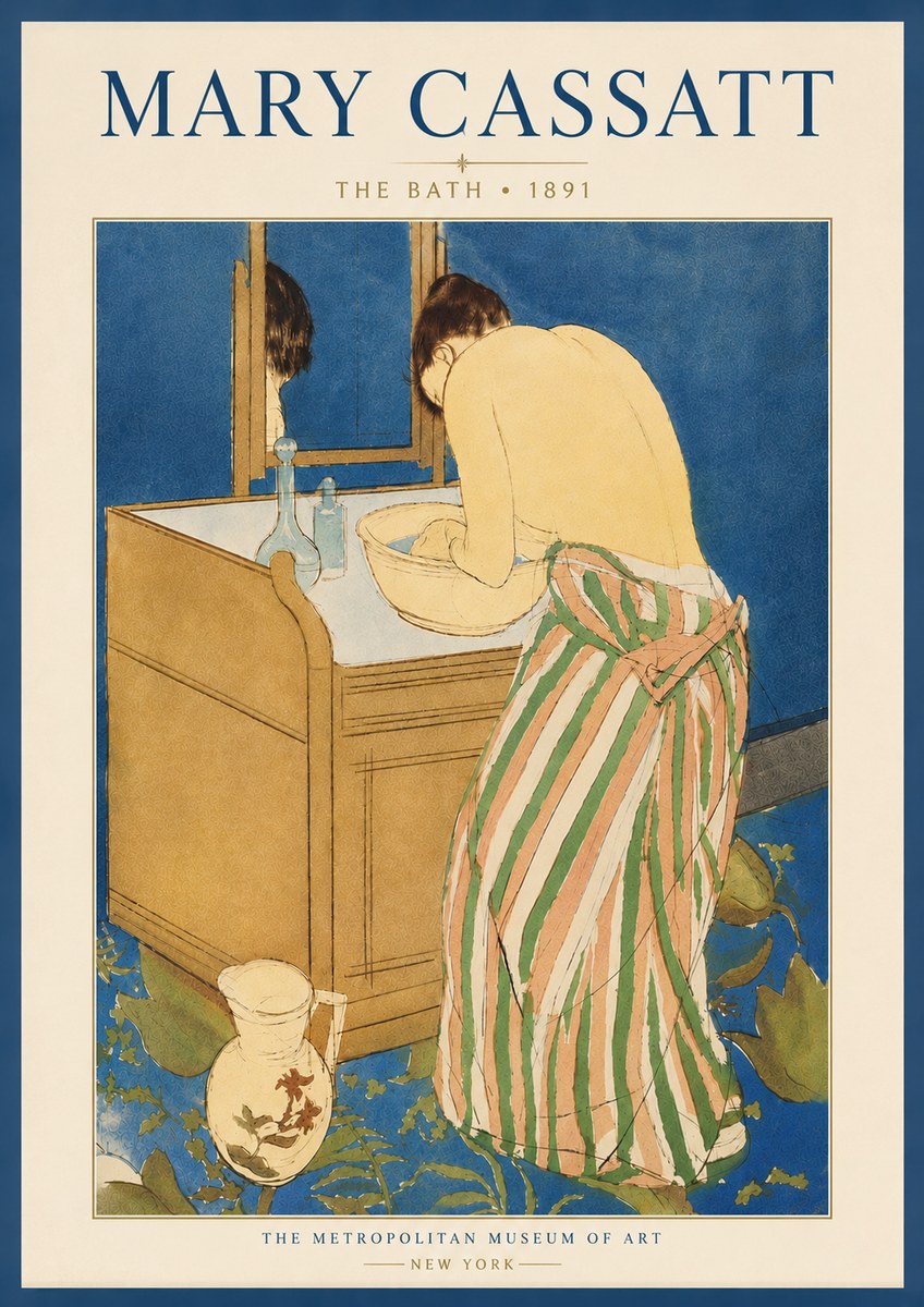 Mary Cassatt The Bath No6 - Plakat