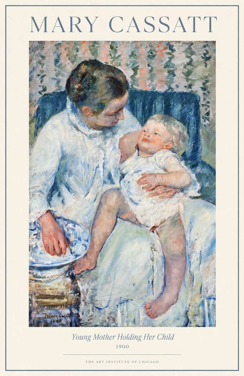 Mary Cassatt Young Mother Holding Her Child No1 - Plakat