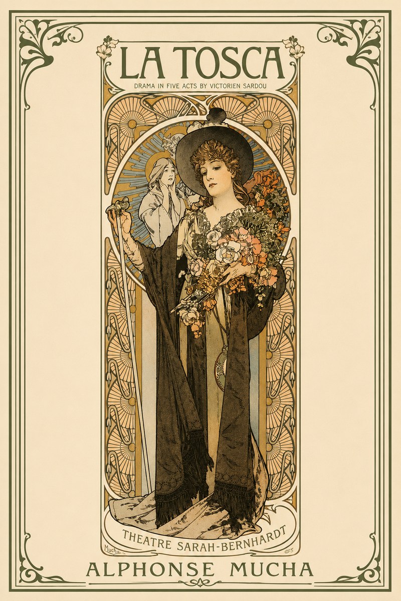 Mucha La Tosca No2 - Plakat