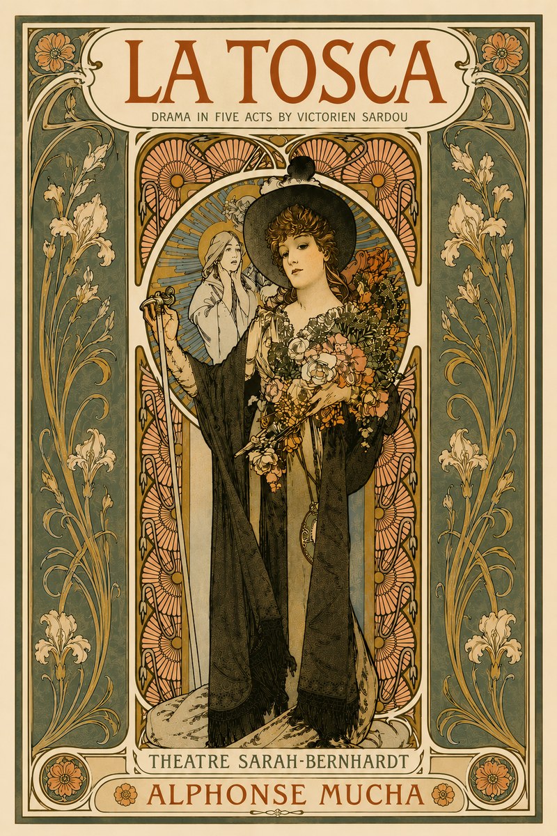 Mucha La Tosca No6 - Plakat