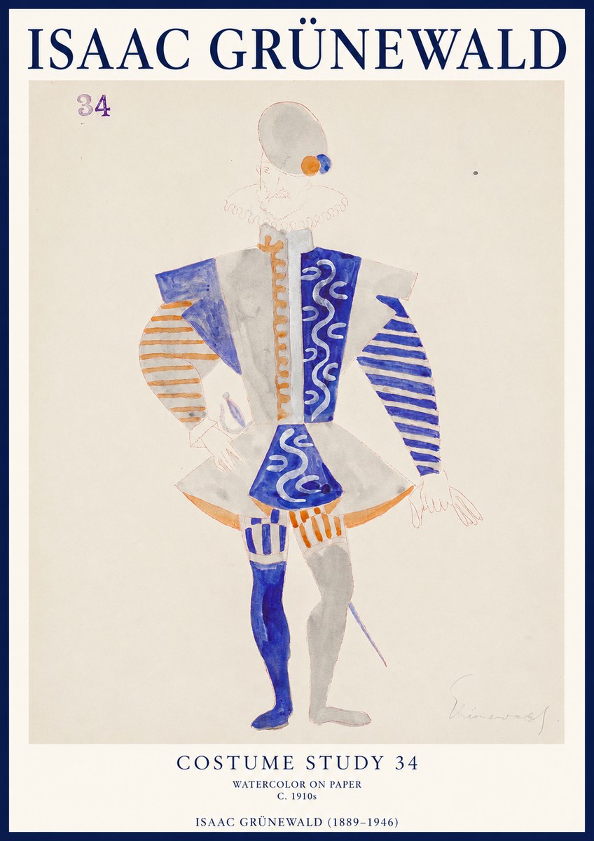 Isaac Grünewald Costume Study 34 No1 - Plakat