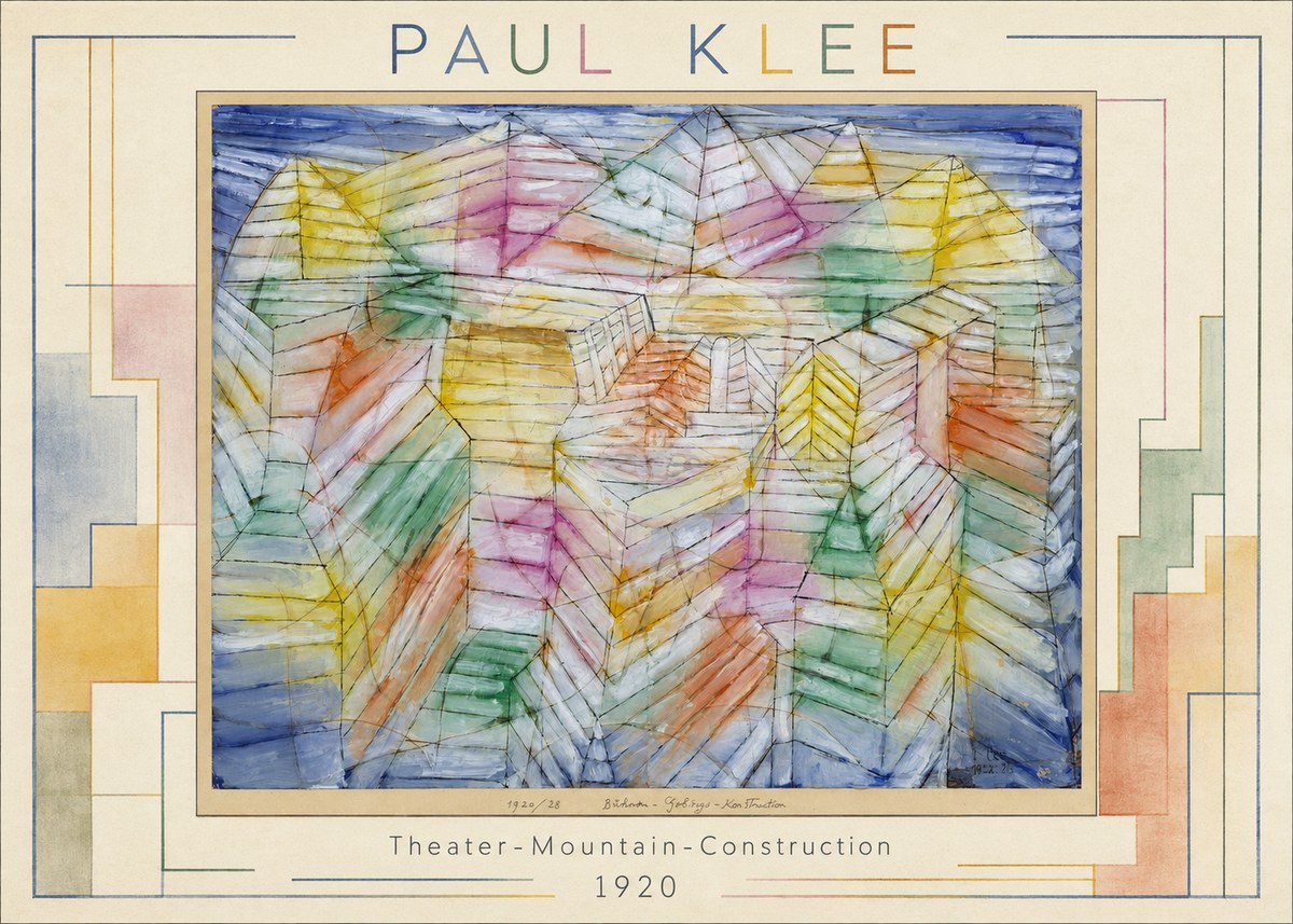 Paul Klee Theater-mountain-construction No1 - Plakat