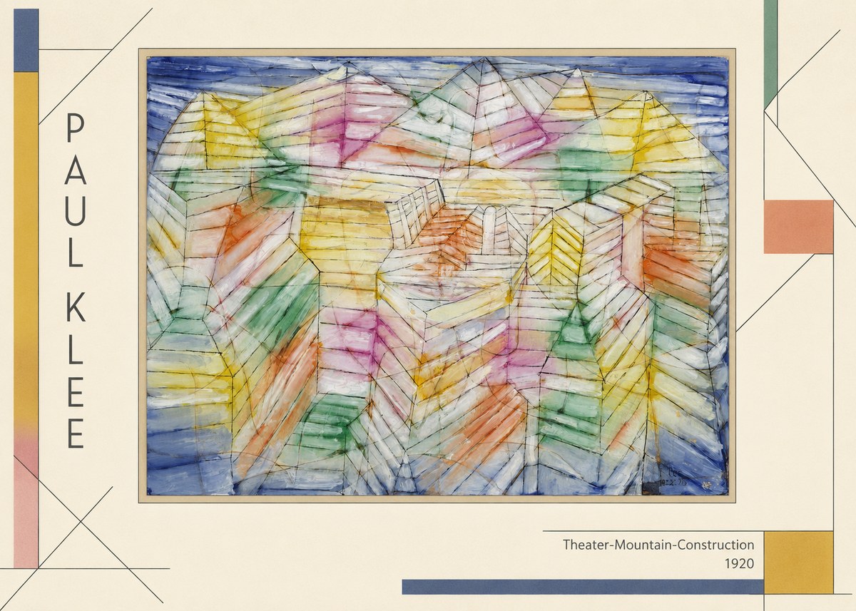 Paul Klee Theater-mountain-construction No2 - Plakat