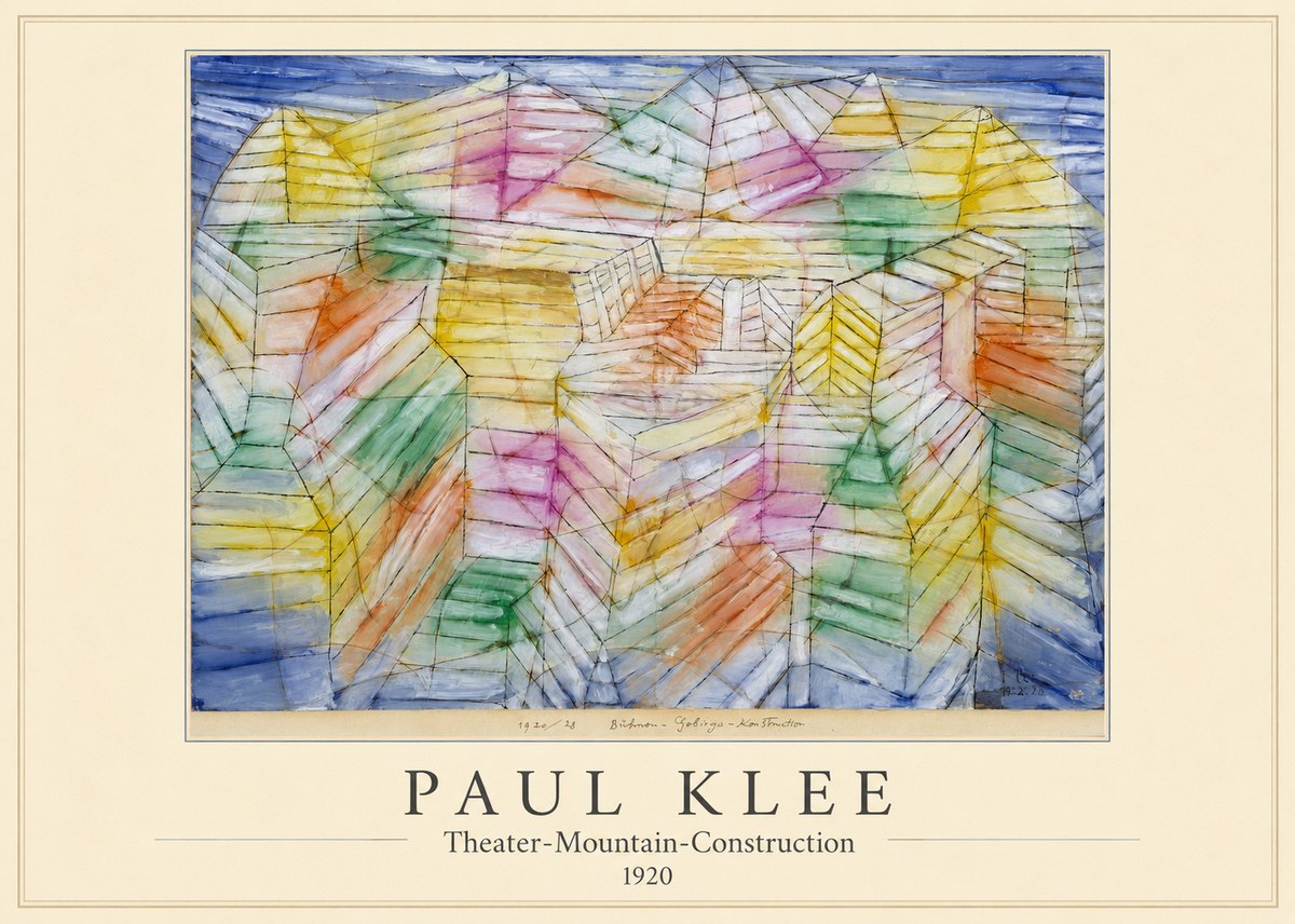 Paul Klee Theater-mountain-construction No3 - Plakat