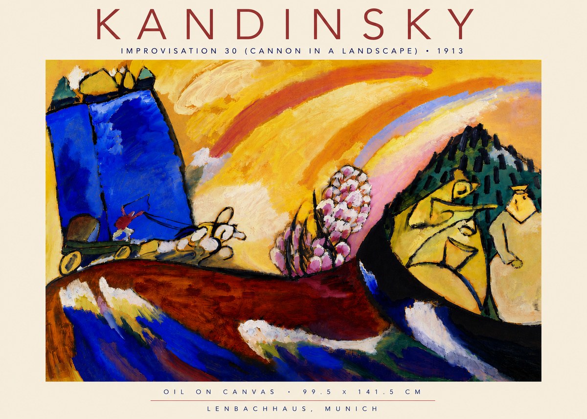 Kandinsky Improvisation 30 (Cannon in a Landscape) No4 - Plakat