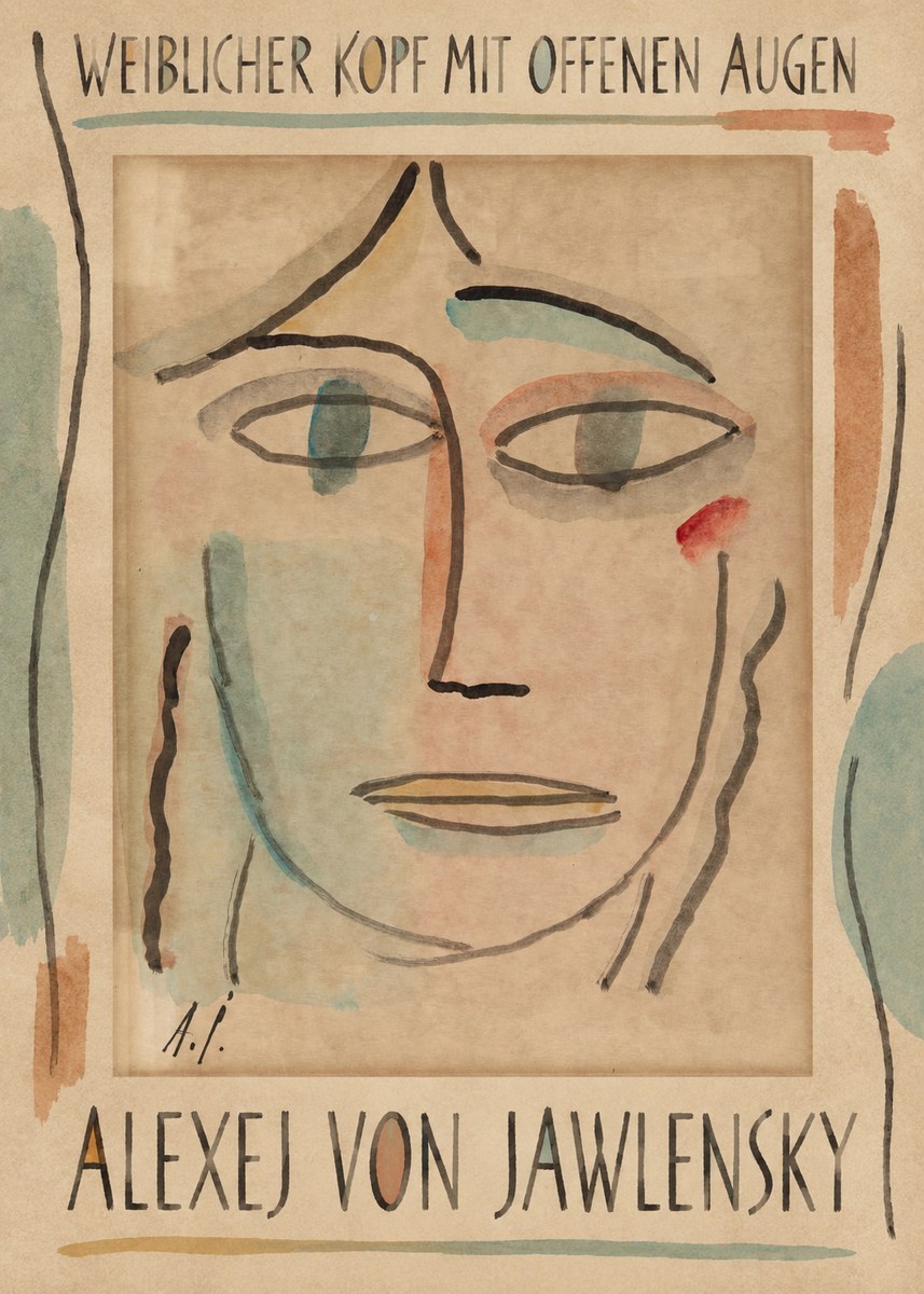 Alexej von Jawlensky Weiblicher Kopf Mit Offenen Augen No1 - Plakat