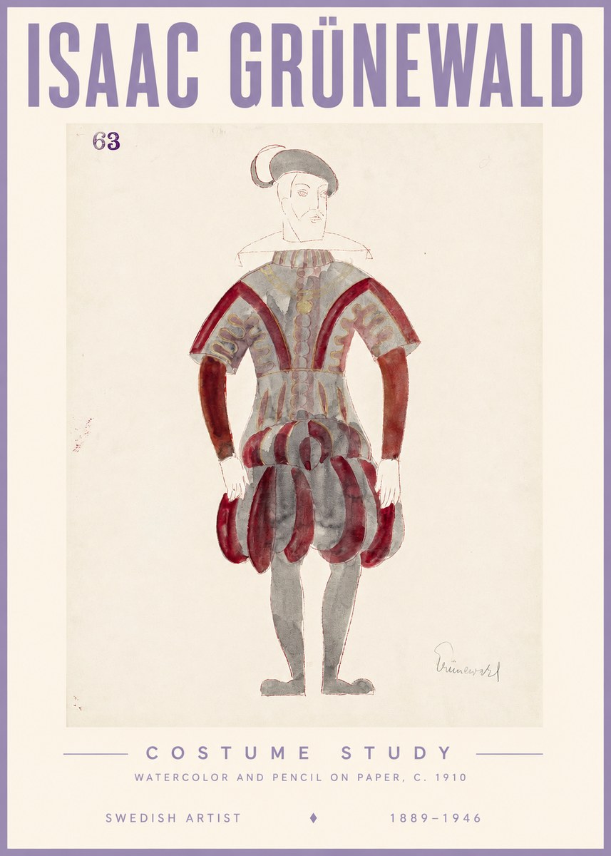 Isaac Grünewald Costume Study II No3 - Plakat
