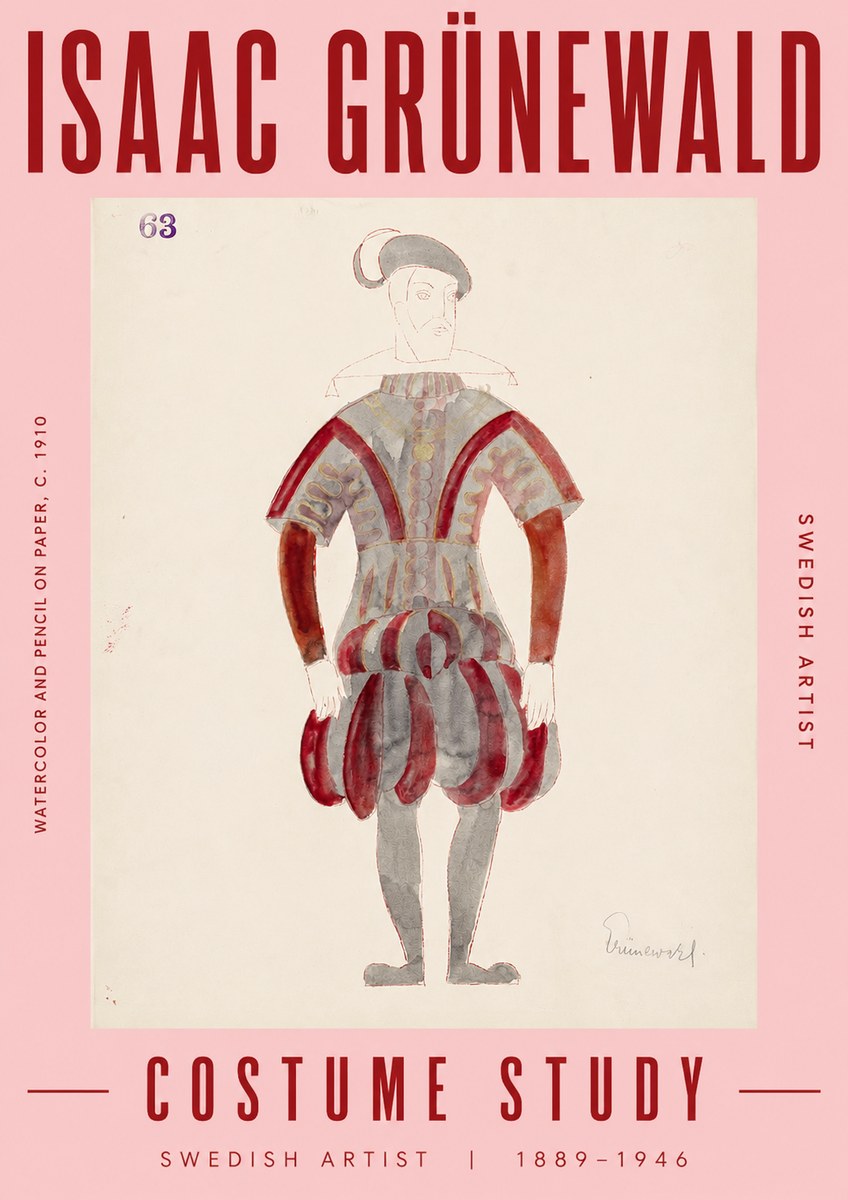 Isaac Grünewald Costume Study II No5 - Plakat