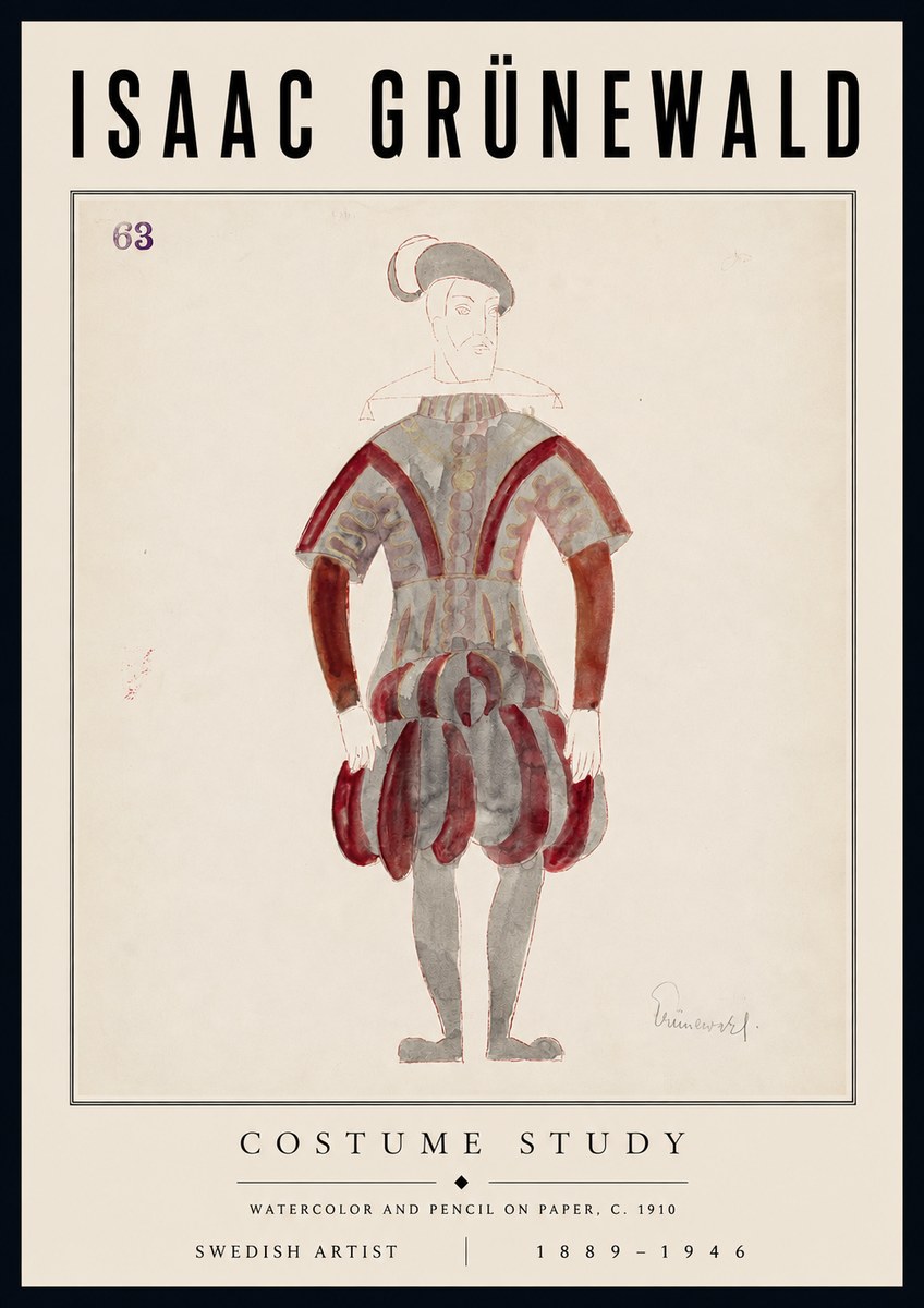 Isaac Grünewald Costume Study II No6 - Plakat