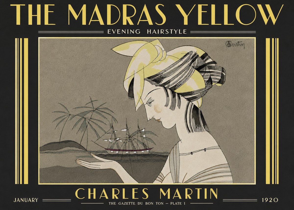 Charles Martin The Madras Yellow - Evening Hairstyle No6 - Plakat