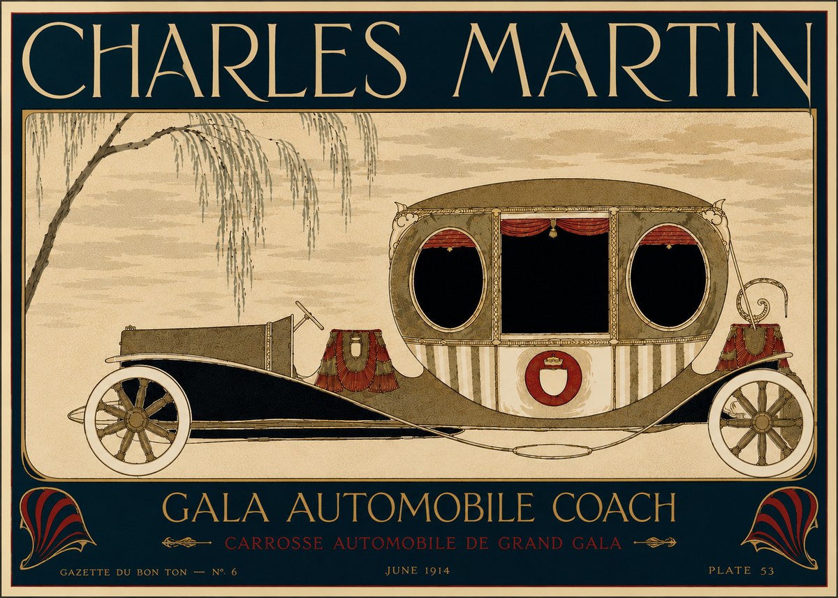 Charles Martin Gala Automobile Coach No6 - Plakat