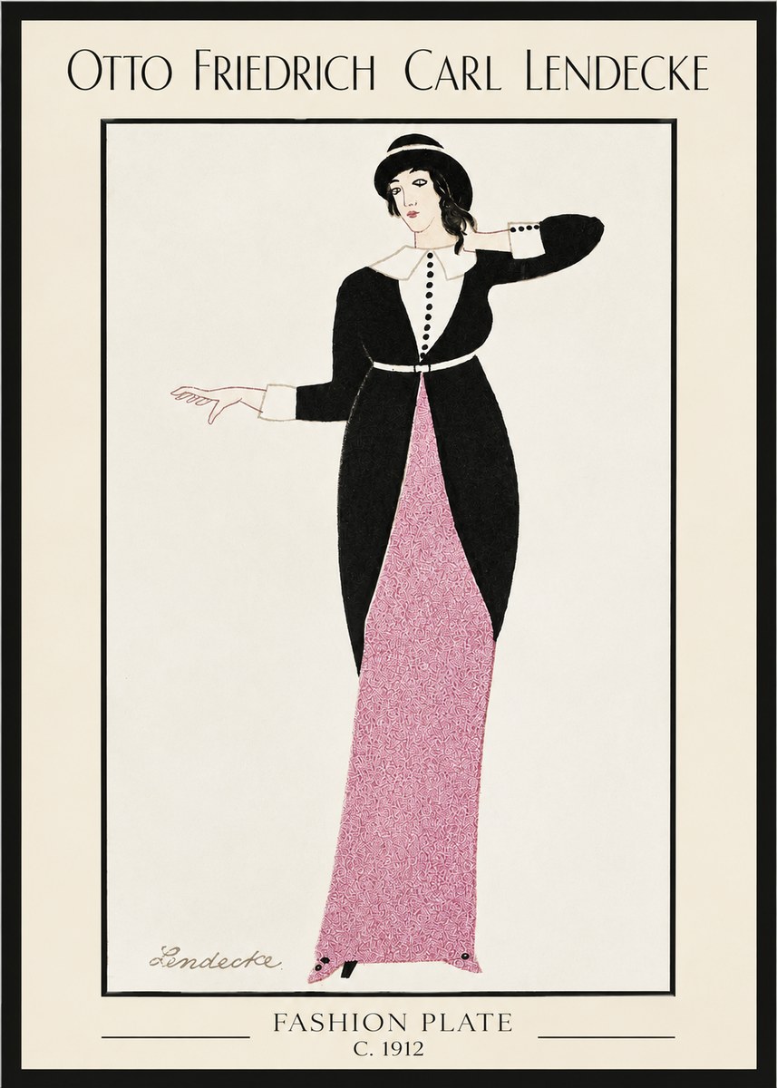 Otto Friedrich Carl Lendecke Fashion Plate II No2 - Plakat