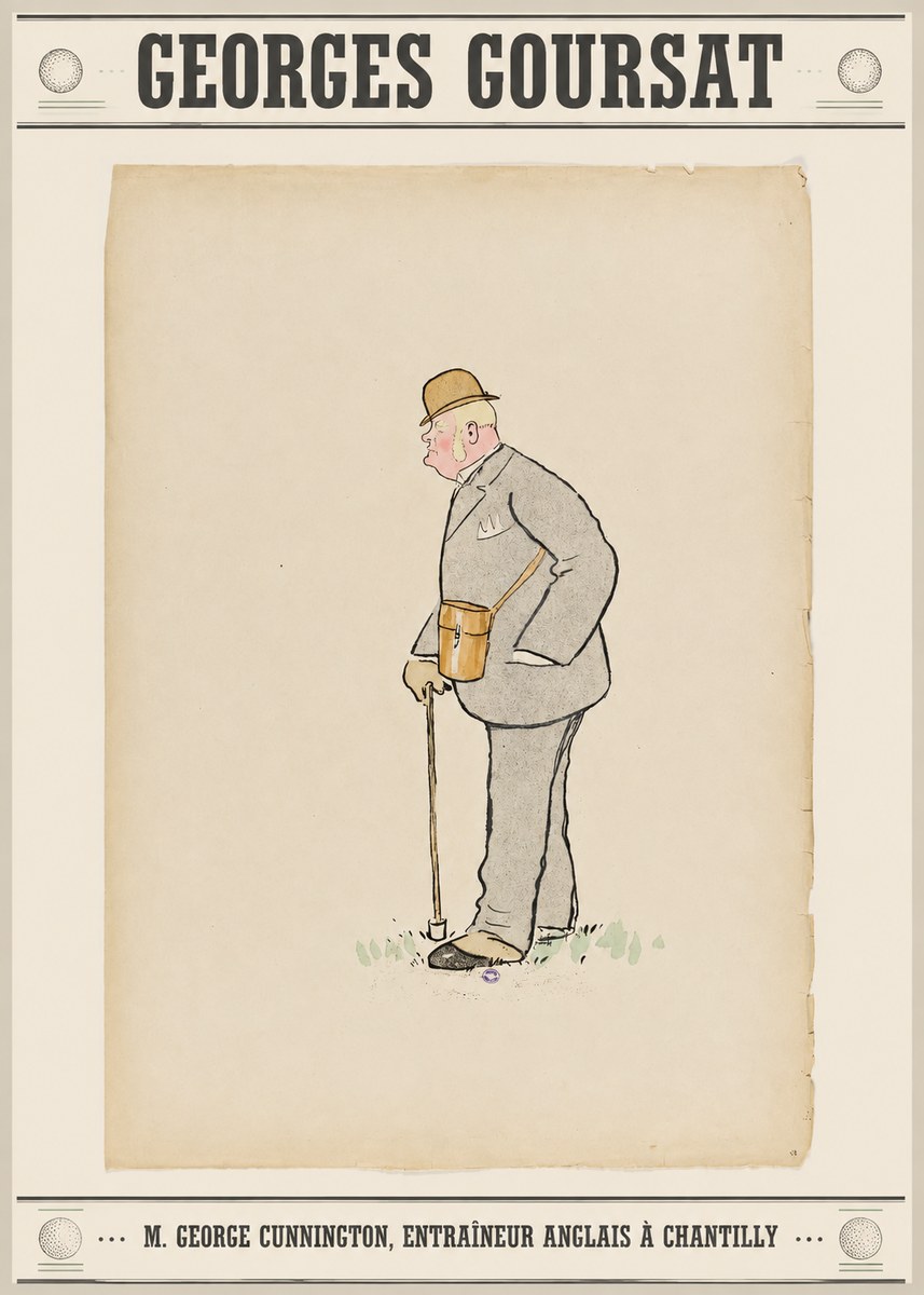 Georges Goursat M. George Cunnington, Entraîneur Anglais À Chantilly No5 - Plakat
