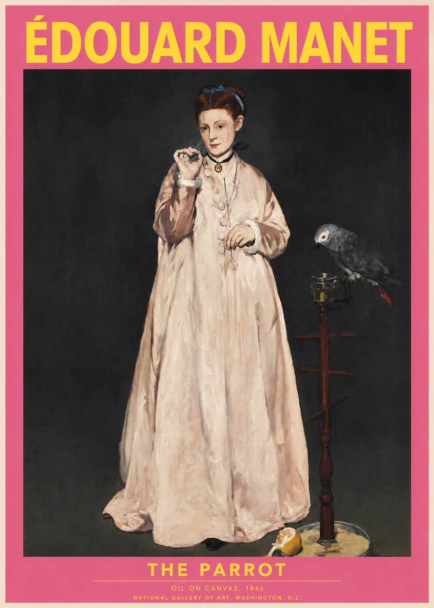 Édouard Manet The Parrot No2 - Plakat