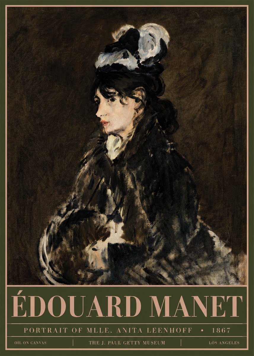 Édouard Manet Portrait of Mlle. Anita Leenhoff No3 - Plakat