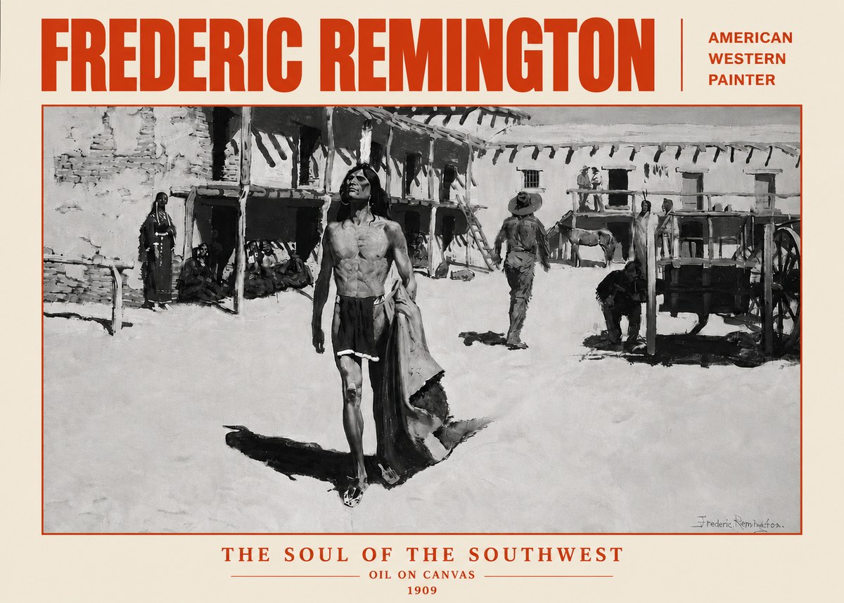 Frederic Remington The Soul of the Southwest No4 - Plakat