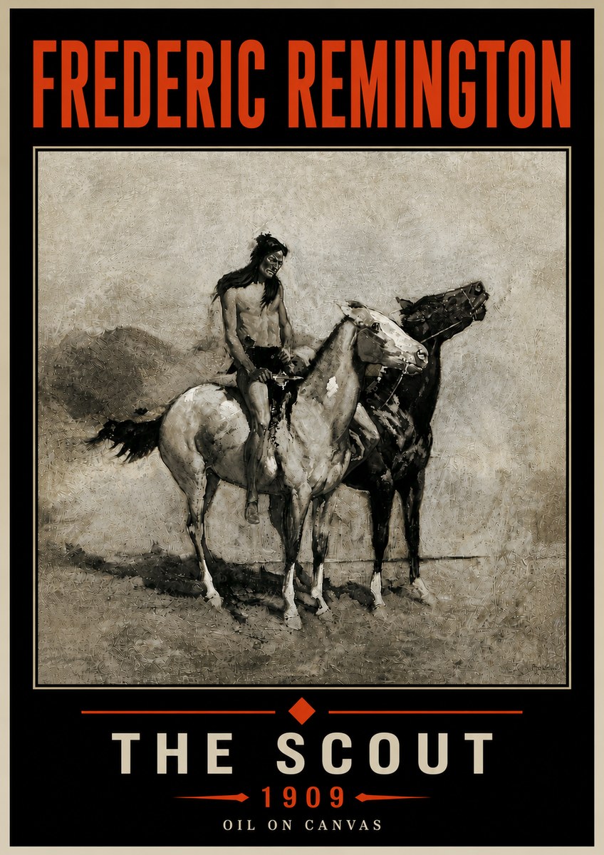 Frederic Remington The Scout II No6 - Plakat