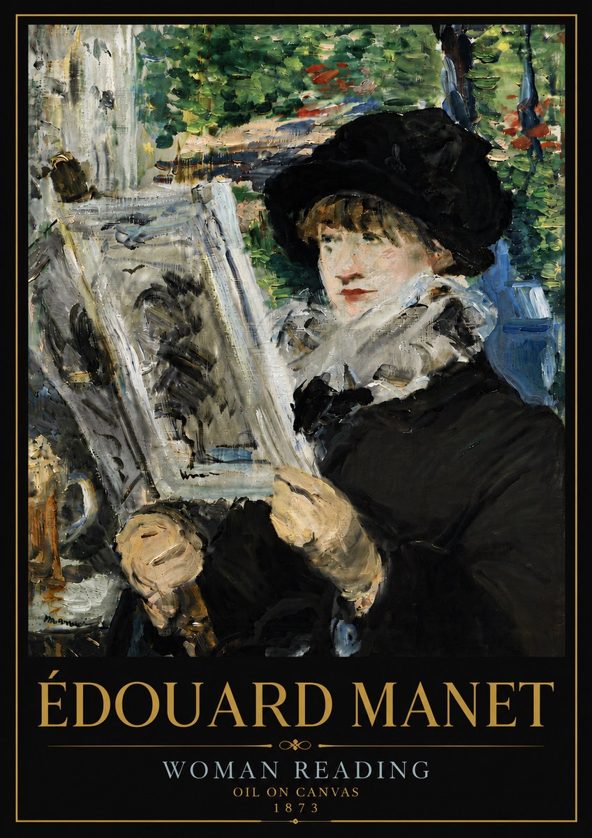 Édouard Manet Woman Reading No6 - Plakat