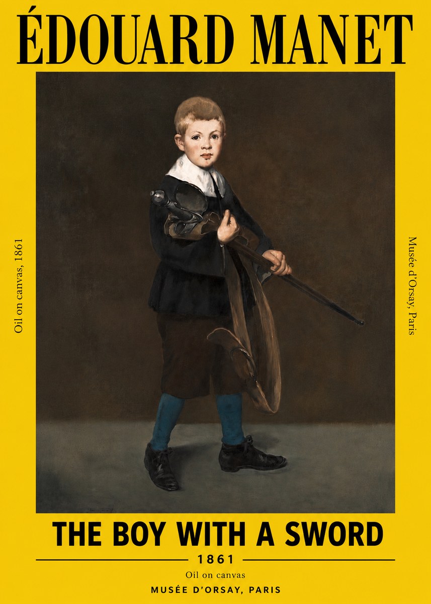 Édouard Manet The Boy with a Sword No3 - Plakat