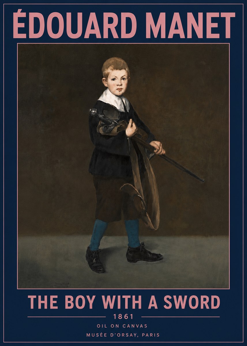 Édouard Manet The Boy with a Sword No4 - Plakat