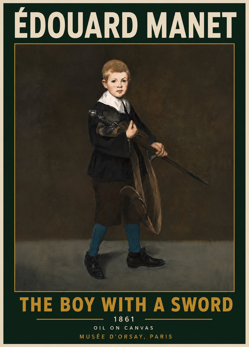 Édouard Manet The Boy with a Sword No6 - Plakat