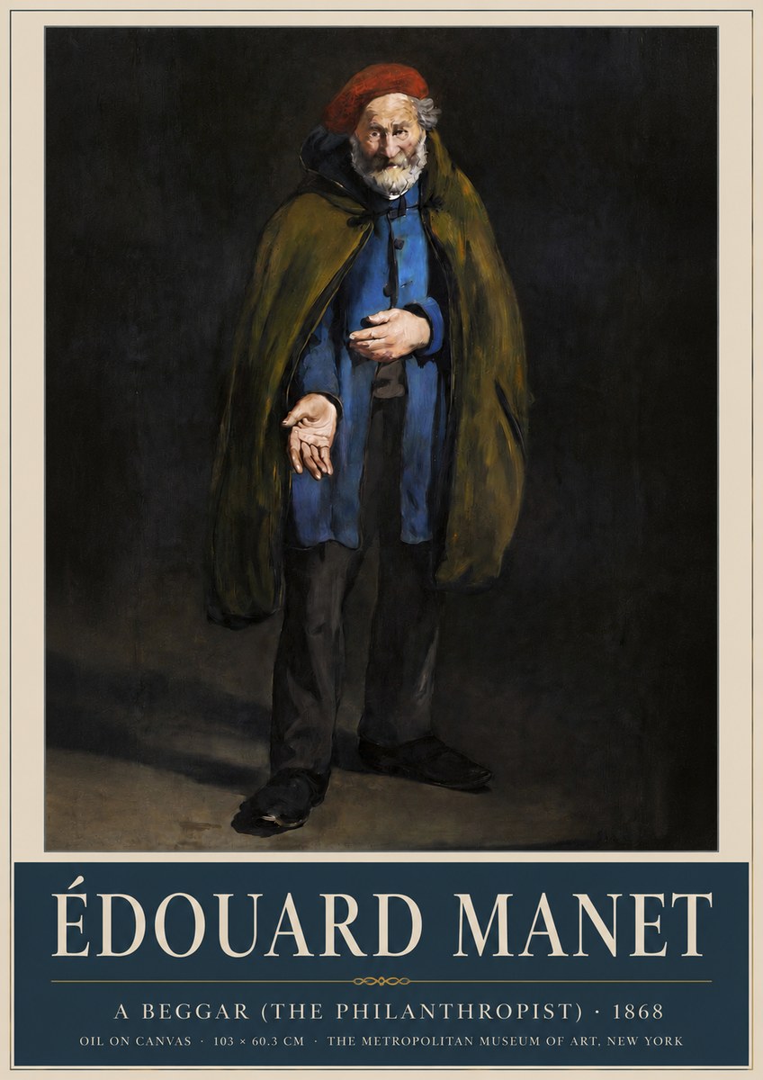 Édouard Manet A Beggar (the Philanthropist) No3 - Plakat