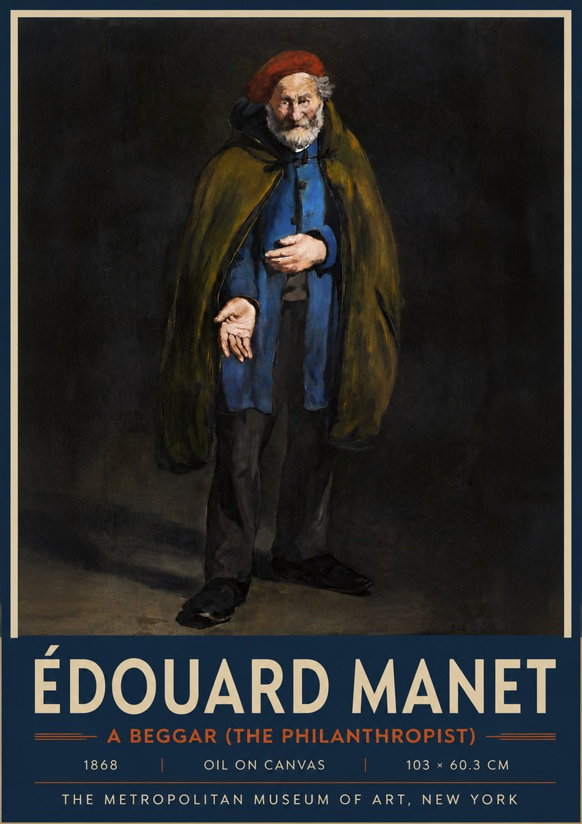 Édouard Manet A Beggar (the Philanthropist) No5 - Plakat