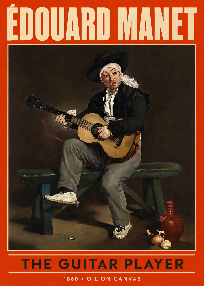 Édouard Manet The Guitar Player No2 - Plakat
