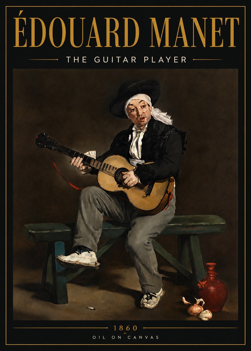 Édouard Manet The Guitar Player No4 - Plakat