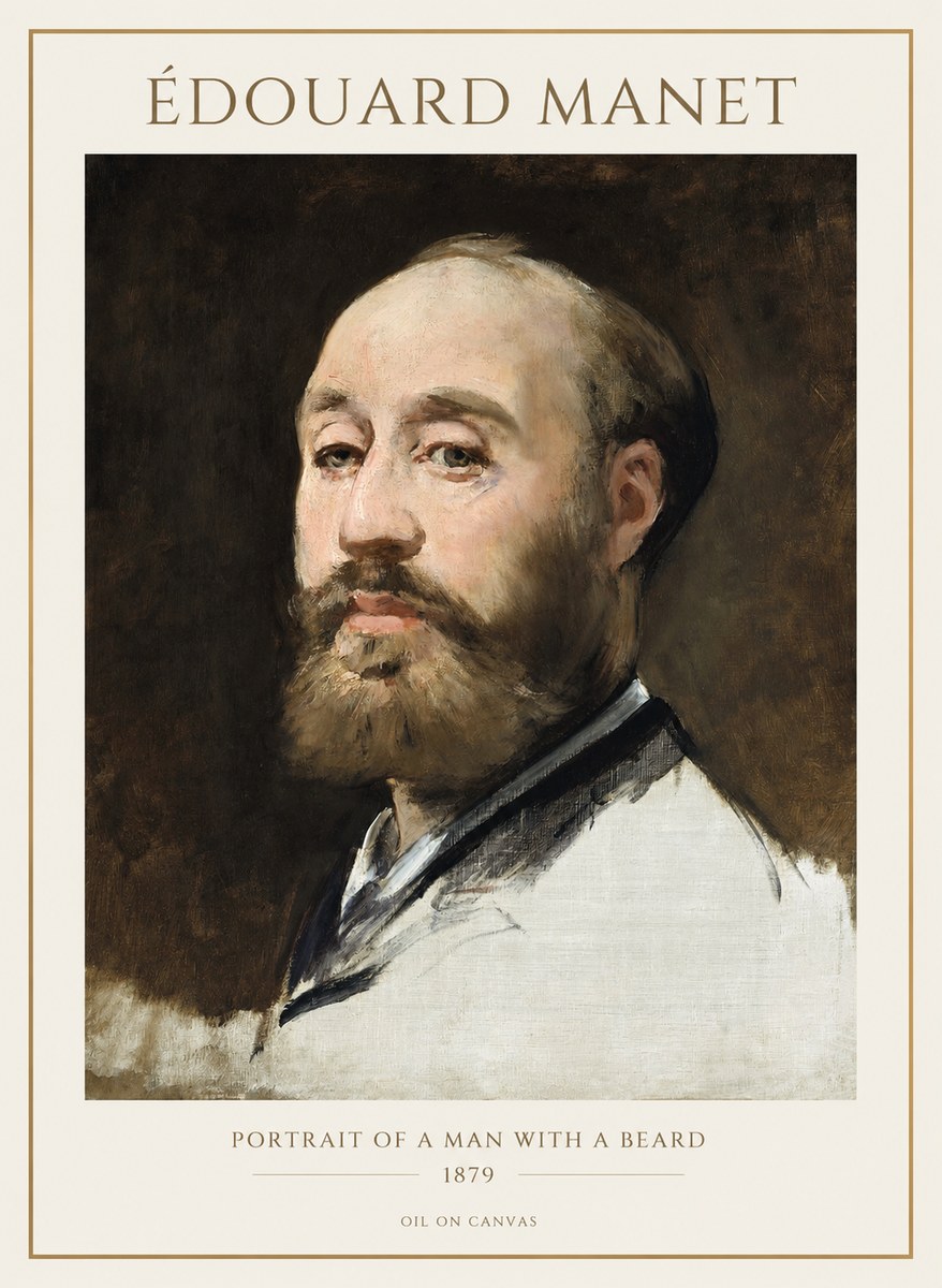 Édouard Manet Portrait of a Man with a Beard No1 - Plakat