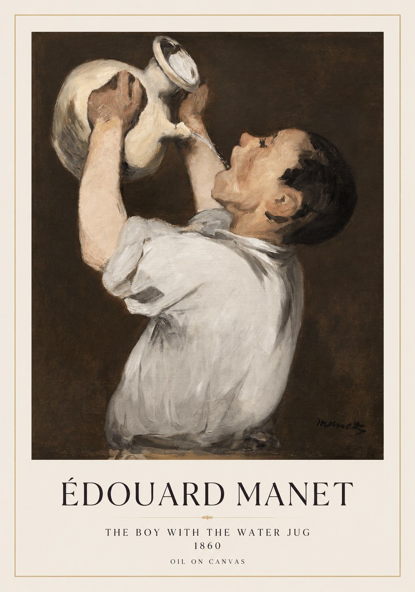 Édouard Manet The Boy with the Water Jug No1 - Plakat