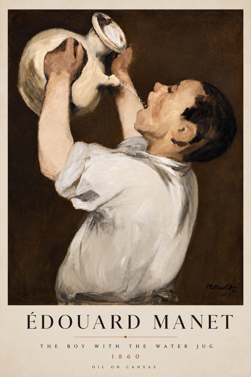 Édouard Manet The Boy with the Water Jug No6 - Plakat