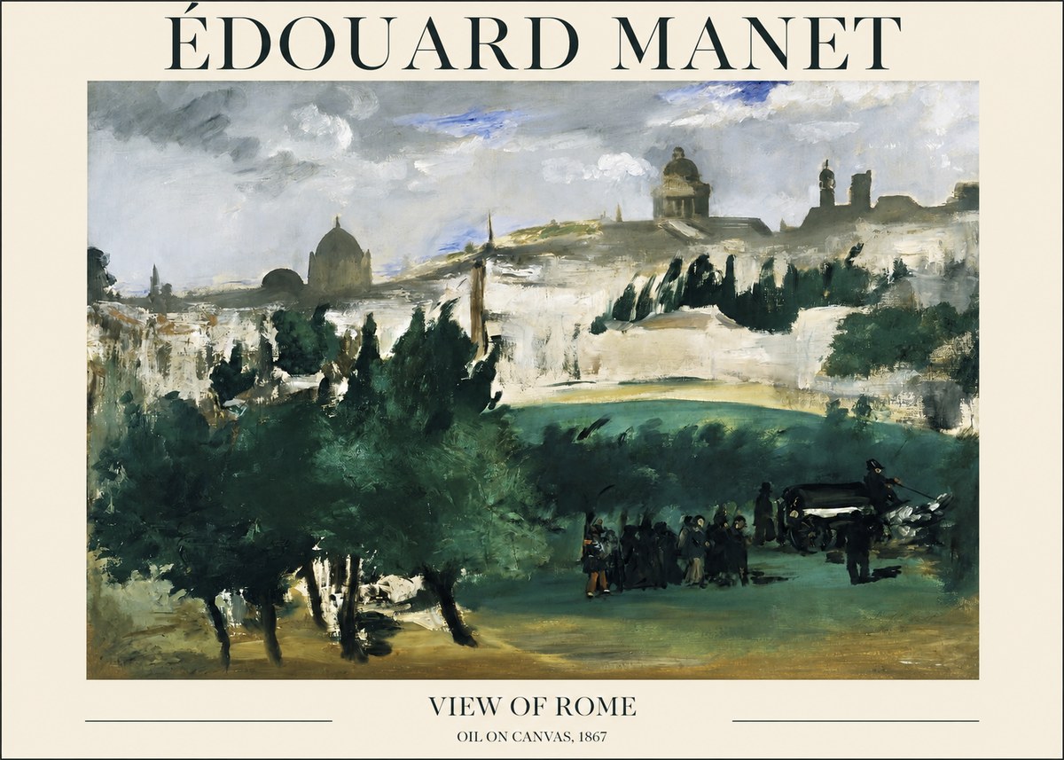 Édouard Manet View of Rome No1 - Plakat