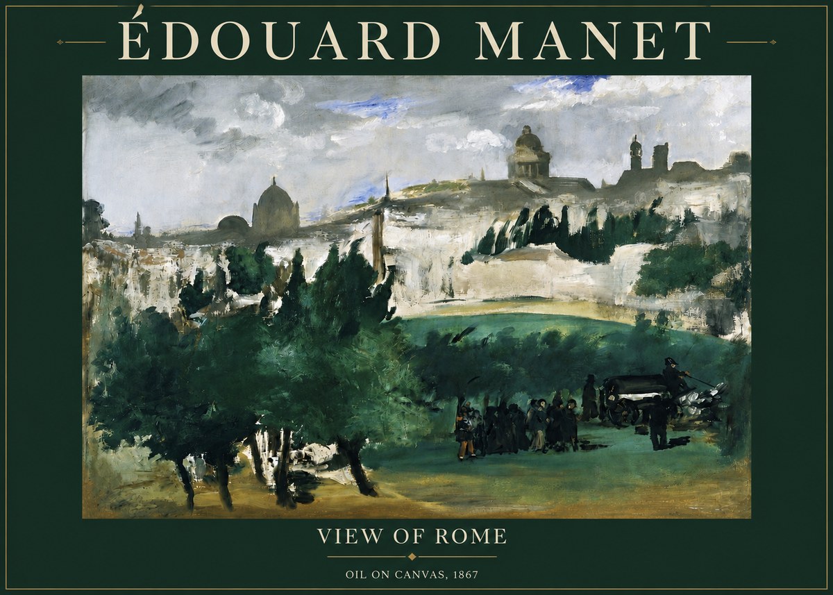 Édouard Manet View of Rome No3 - Plakat