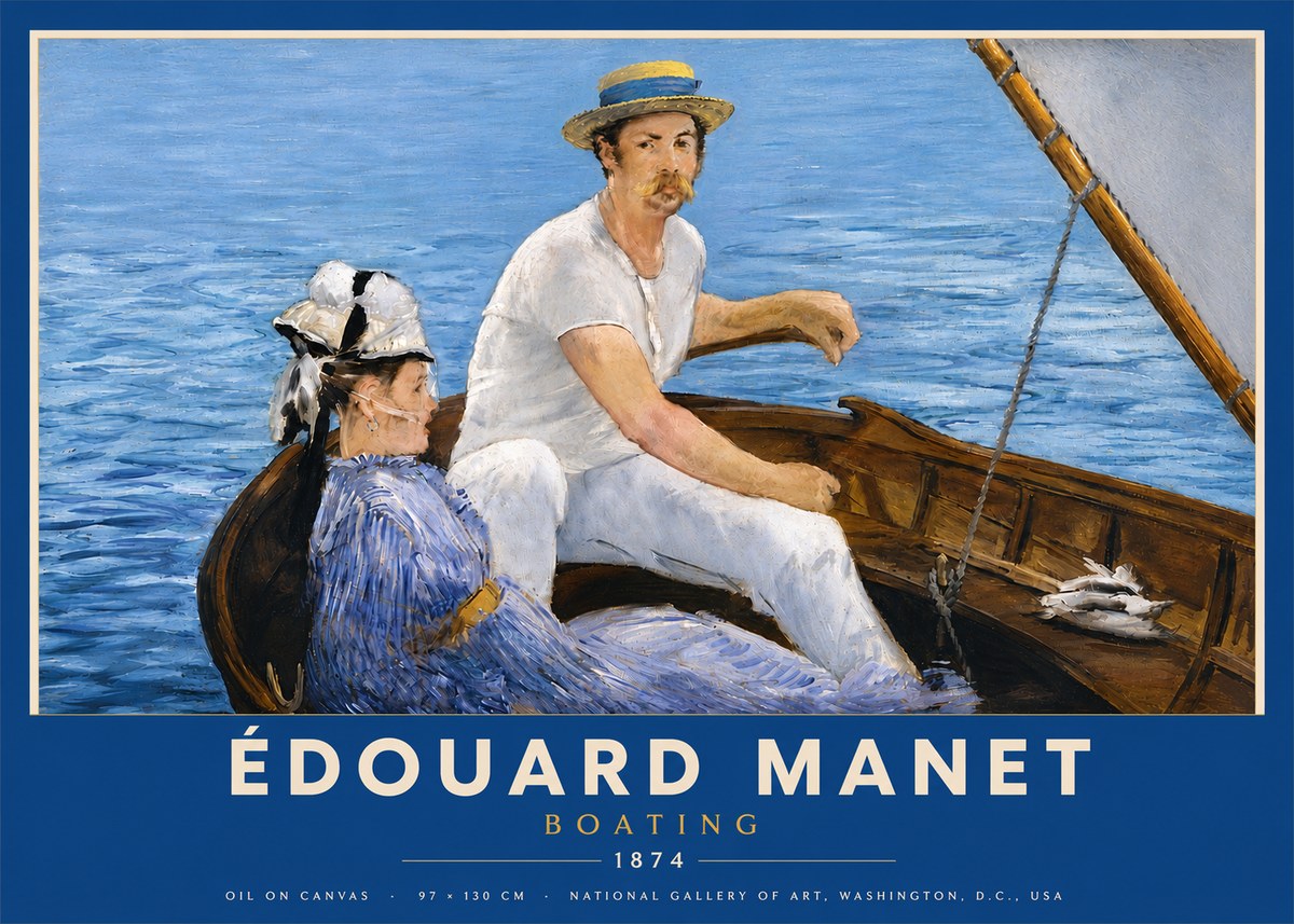 Édouard Manet Boating No5 - Plakat