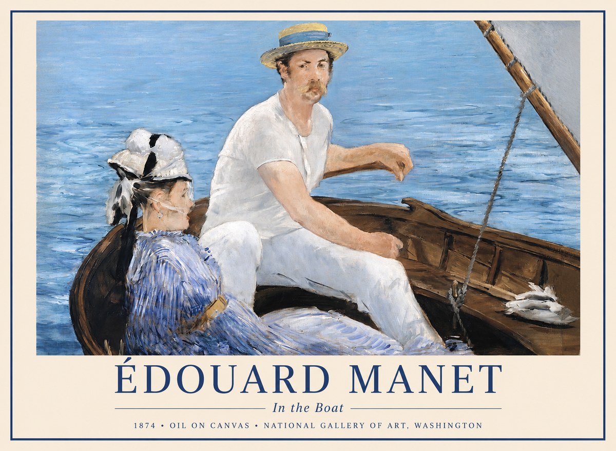 Édouard Manet Boating No6 - Plakat