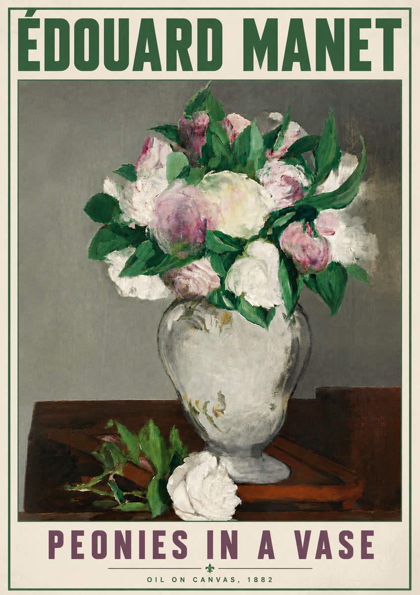 Édouard Manet Peonies in a Vase No6 - Plakat