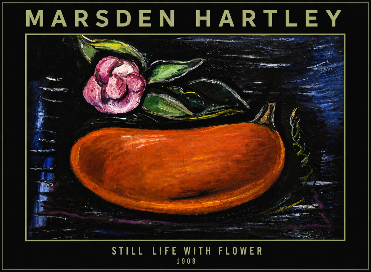 Marsden Hartley Still Life with Flower No4 - Plakat
