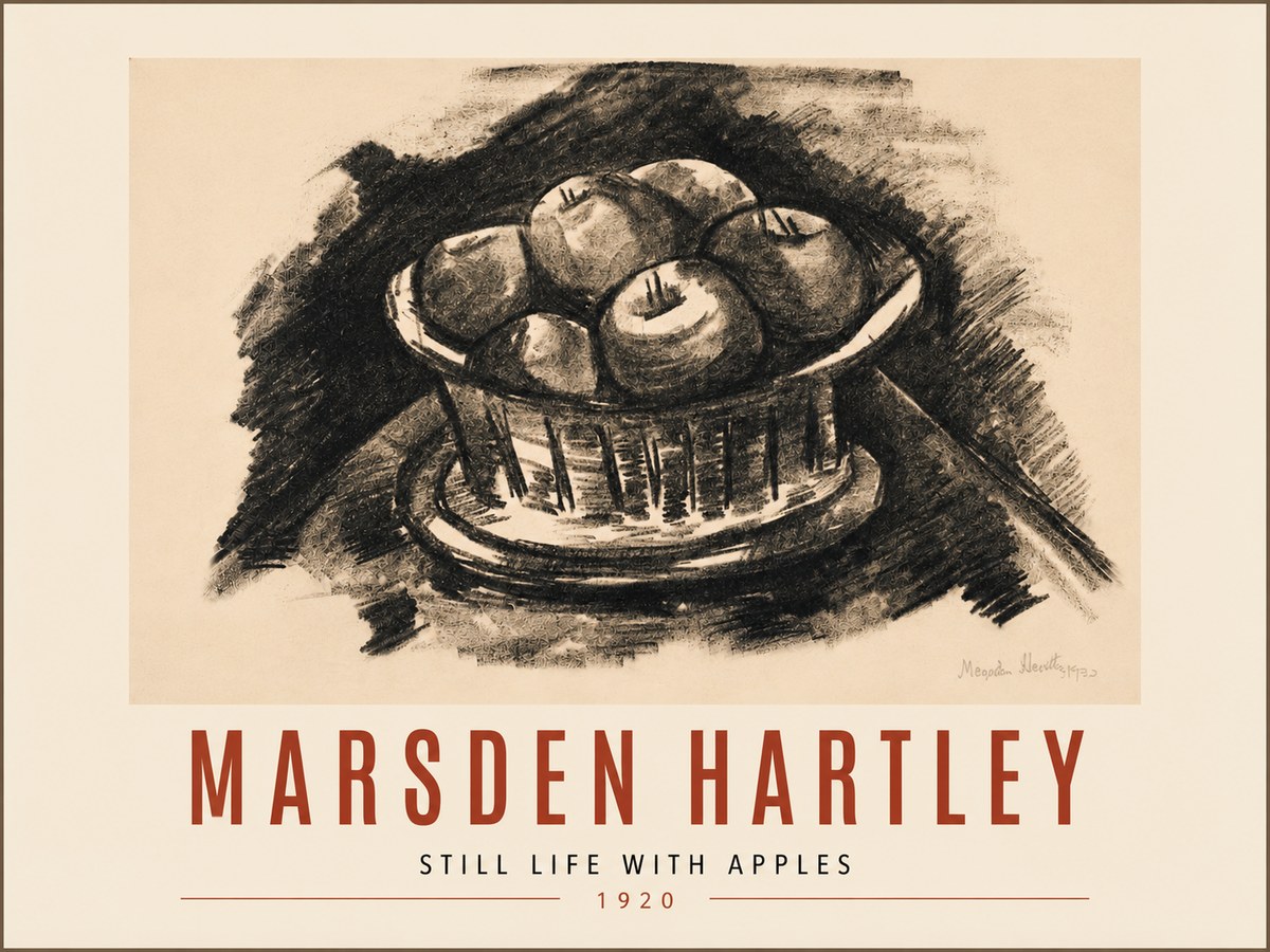 Marsden Hartley Still Life with Apples No5 - Plakat
