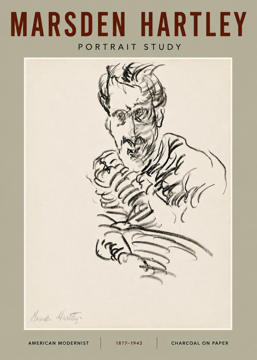 Marsden Hartley Portrait Study No4 - Plakat