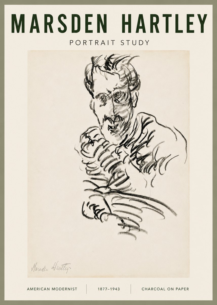 Marsden Hartley Portrait Study No5 - Plakat