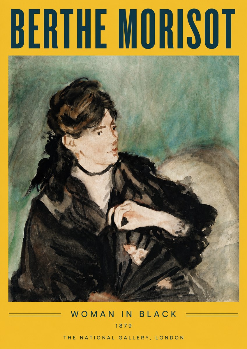 Berthe Morisot Woman in Black No6 - Plakat