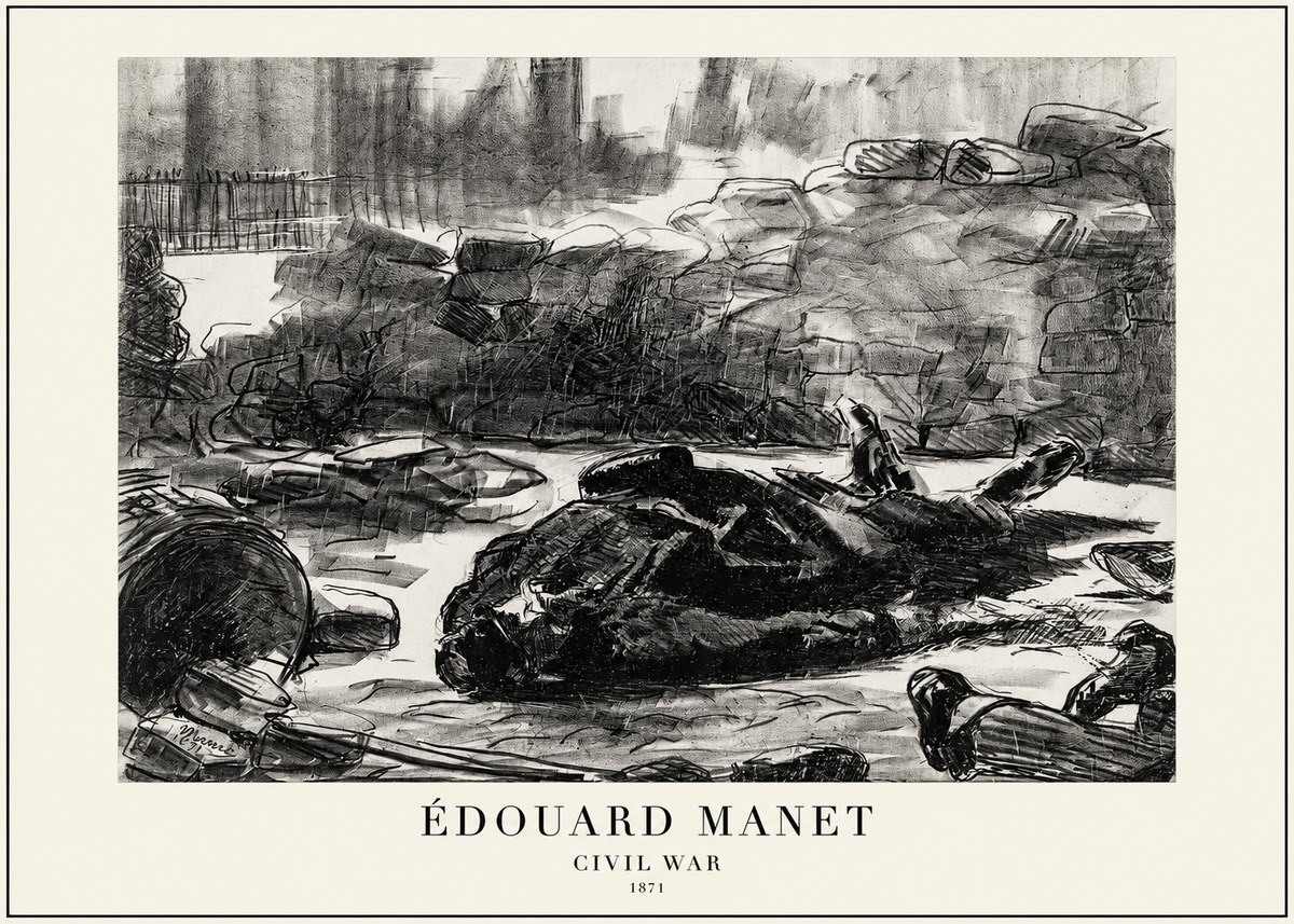 Édouard Manet Civil War No1 - Plakat