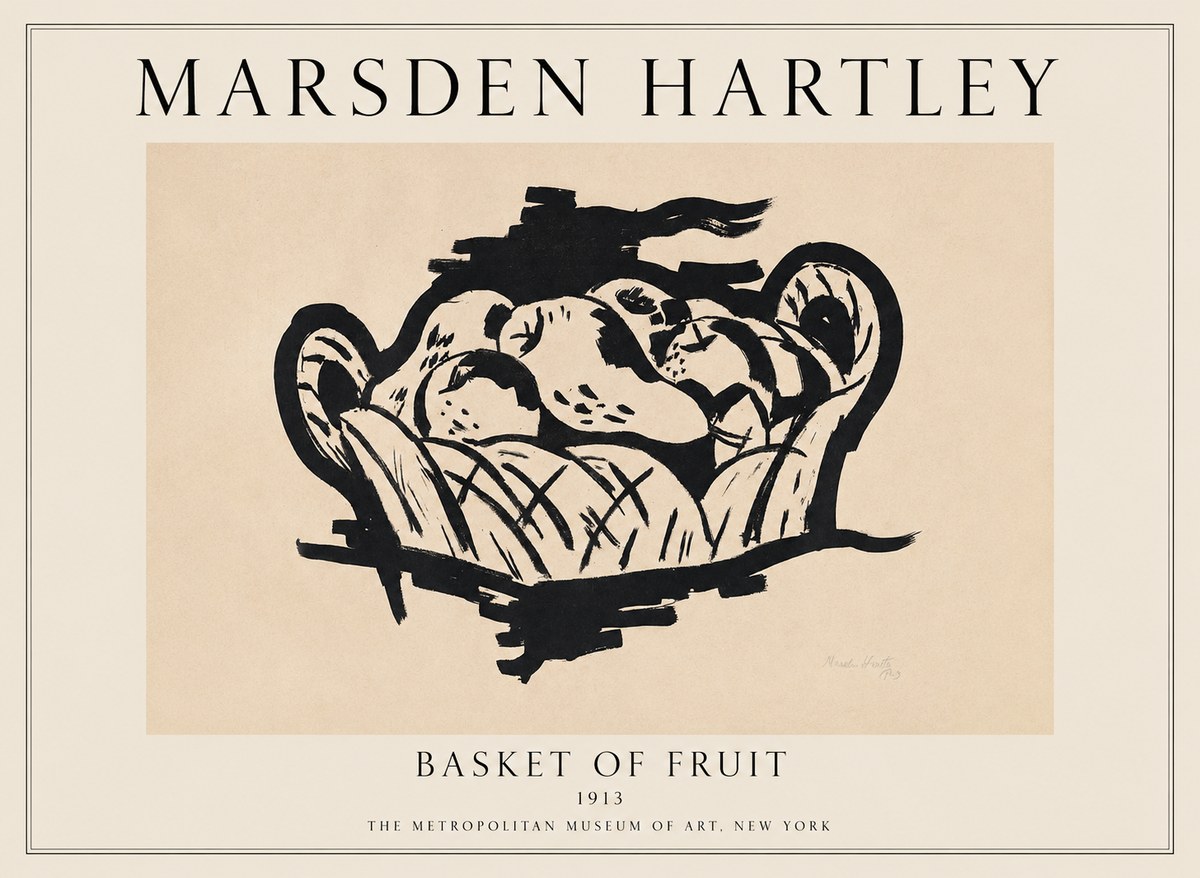Marsden Hartley Basket of Fruit No1 - Plakat