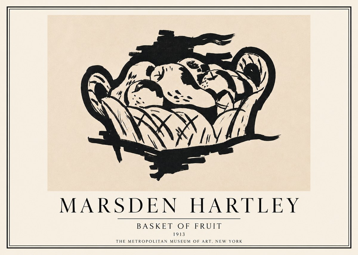 Marsden Hartley Basket of Fruit No3 - Plakat