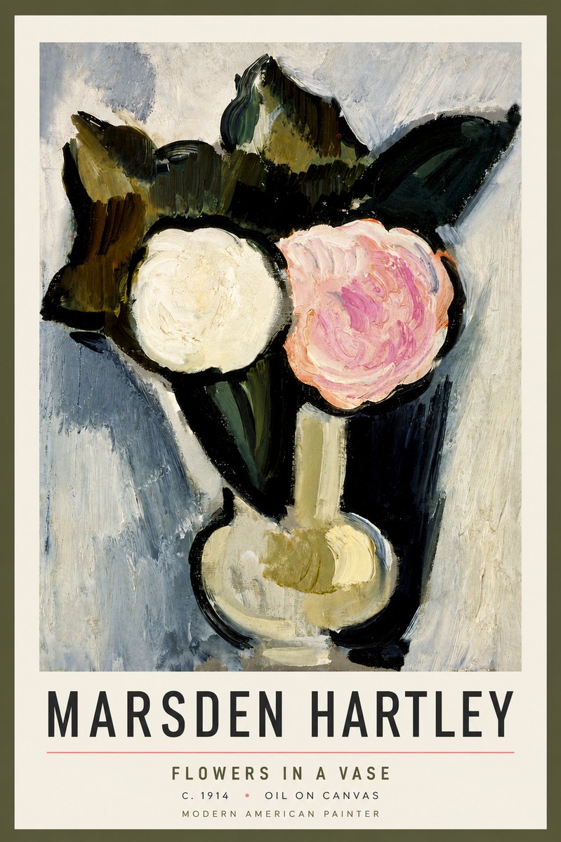 Marsden Hartley Flowers in a Vase No5 - Plakat