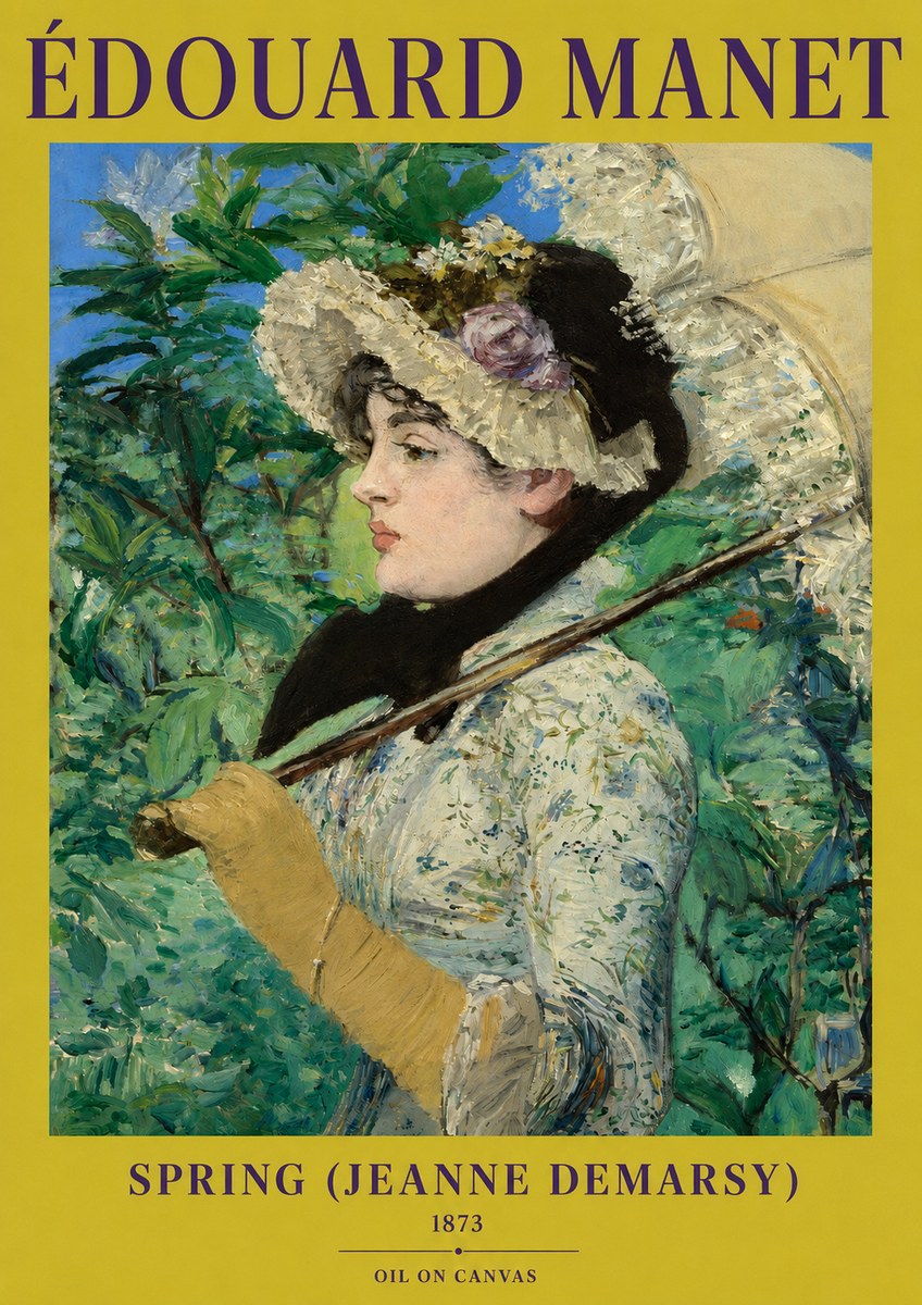 Édouard Manet Spring (Jeanne Demarsy) No2 - Plakat