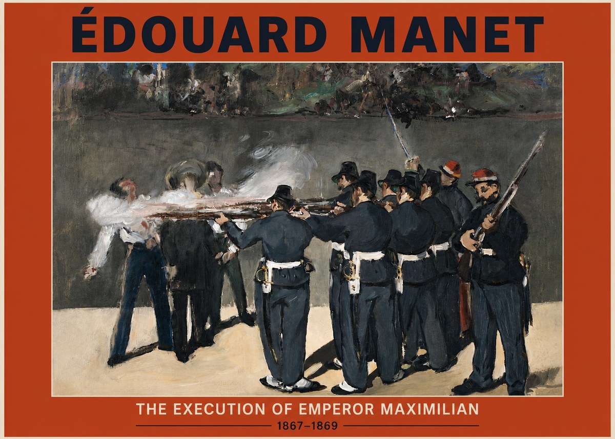 Édouard Manet The Execution of Emperor Maximilian No3 - Plakat