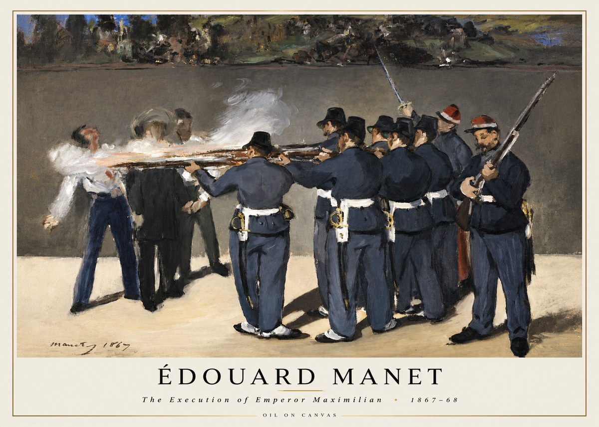 Édouard Manet The Execution of Emperor Maximilian No5 - Plakat