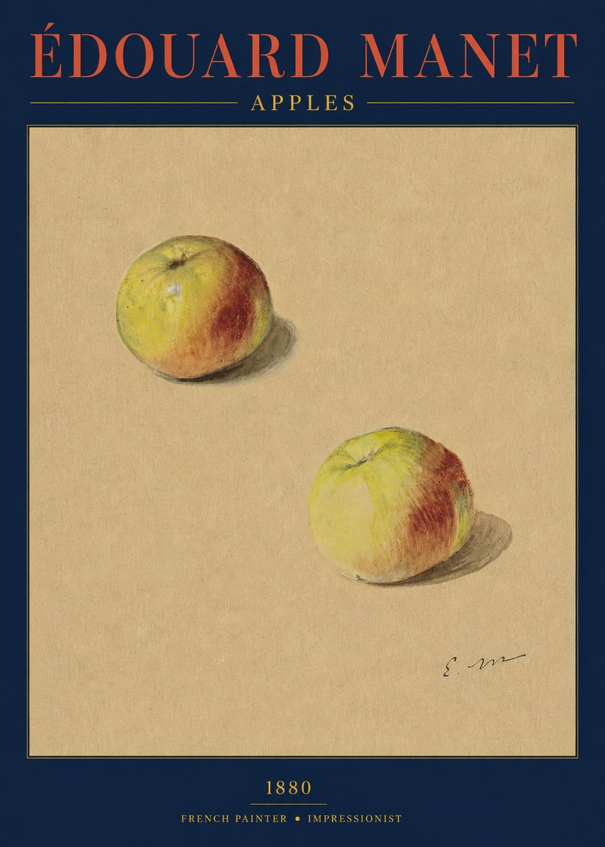 Édouard Manet Apples No3 - Plakat